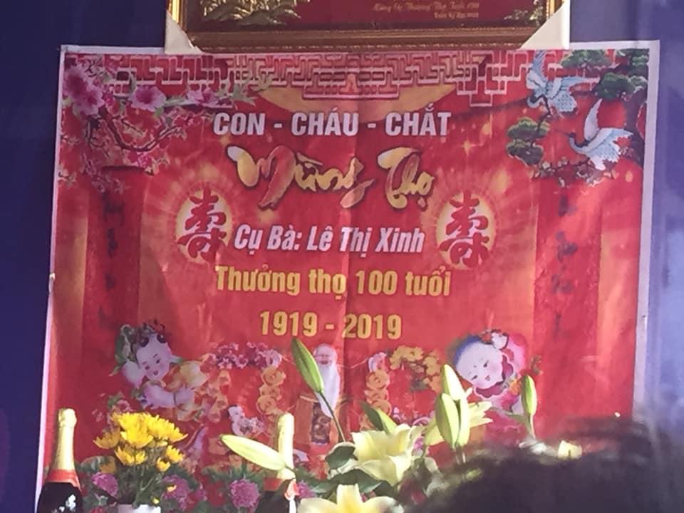 Mừng thọ cụ bà Lê Thị Xinh